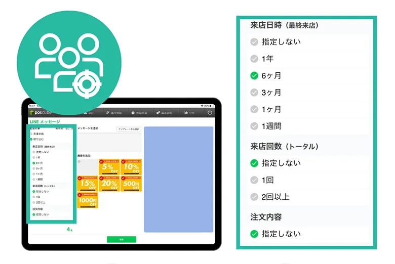 配信対象の簡単選択
