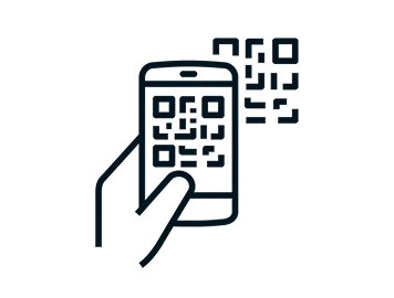 お客様がQRコード読込